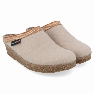 Chodaki Damskie Haflinger Belle Białe | DLC4623JJ