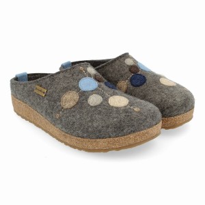 Chodaki Damskie Haflinger Faible Szare | JKL9147LC